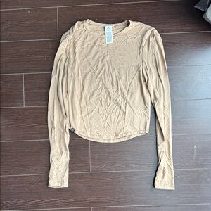 Oner active mellow soft Women's Tan mid Long Sleeve Top